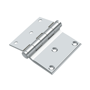 Deltana 3 Inch x 3 1/2 Inch Half Surface Hinge, Polished Chrome