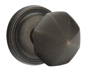 Emtek Lost Wax Octagon Knob with Style 12 Rosette