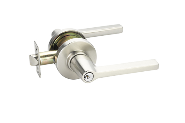 Emtek Helios Keyed Modern Lever with Modern Disk Rosette