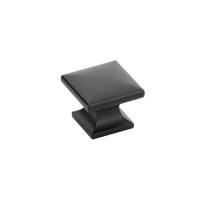 Schaub Northport 1 3/8 inch Diameter Square Knob in Matte Black