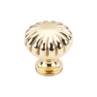 Top Knobs M320 Somerset Melon Cut 1 1/4 Inch Cabinet Knob Polished Brass