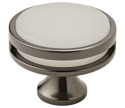 Amerock Oberon 1 3/4 Inch Cabinet Knob Gunmetal/Frosted