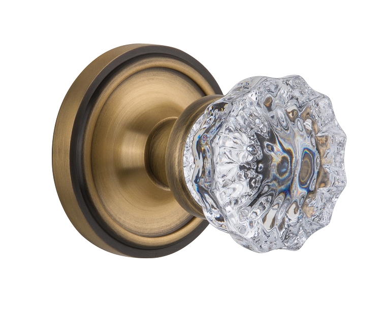 Nostalgic Warehouse Classic Rosette with Crystal Knob - Mortise Lock