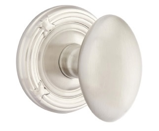 Emtek Egg Knob with Ribbon & Reed Rosette