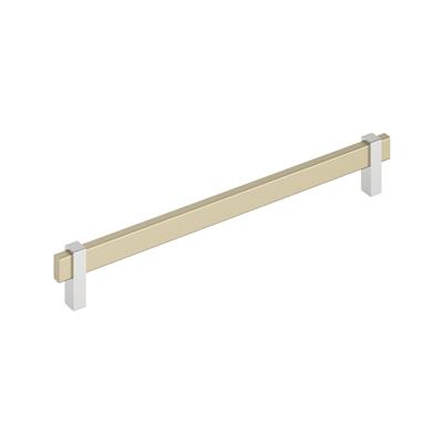 Amerock Mulino 10-1/16 Inch cc Cabinet Pull Golden Champagne/Polished Chrome