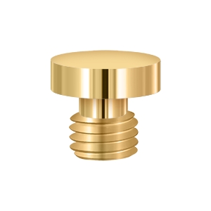 Deltana 1/2 Inch Button Tip, PVD Polished Brass
