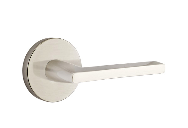 Emtek Helios Lever Handle with Disk Rosette
