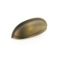 Schaub Traditional Design Cup Pull 3 inch cc Antique Light Brass