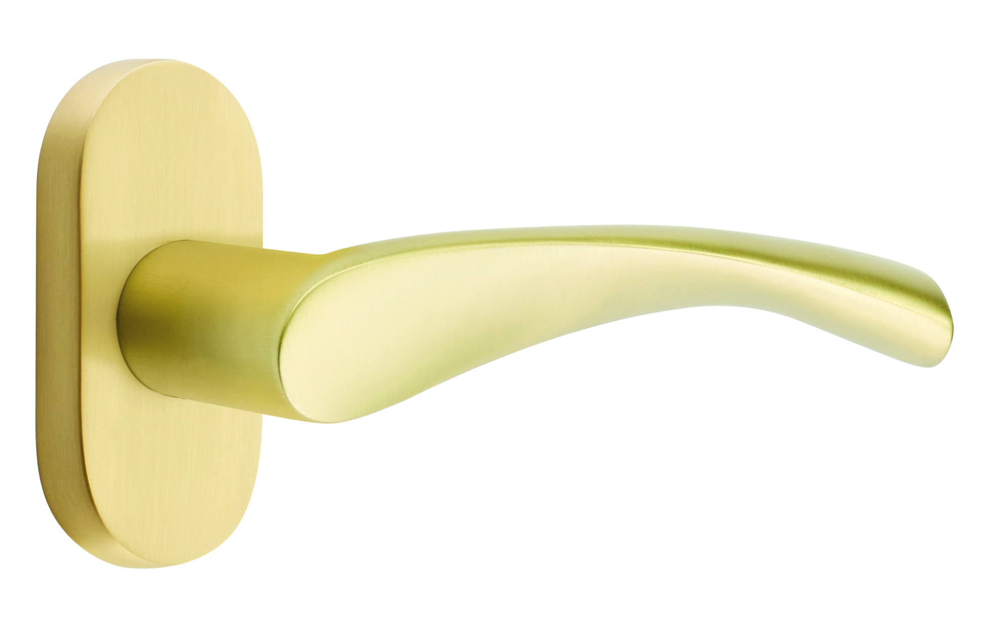Emtek Triton Lever with 1.5" x 3" Oval Stretto Rosette
