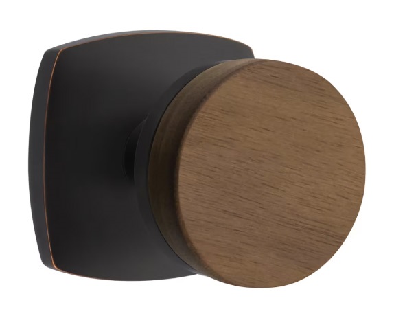 Emtek Conical Walnut Knob with Urban Modern Rosette