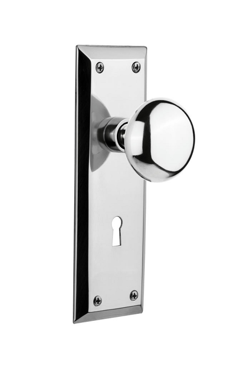 Nostalgic Warehouse New York Plate with New York Knob - Mortise Lock