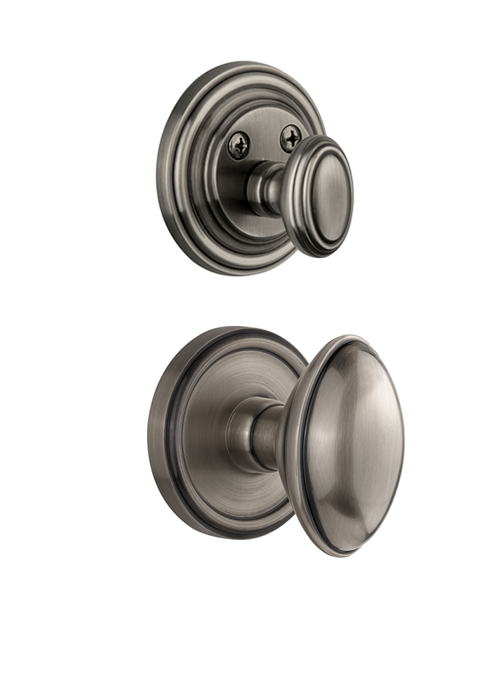 Grandeur Georgetown Handleset with Eden Prairie Knob - (Interior Half Only, with Deadbolt)