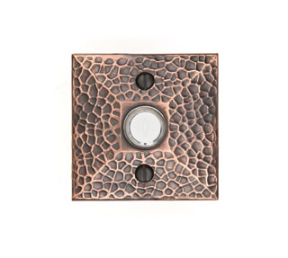 Emtek Brass Hammered Door Bell Cover