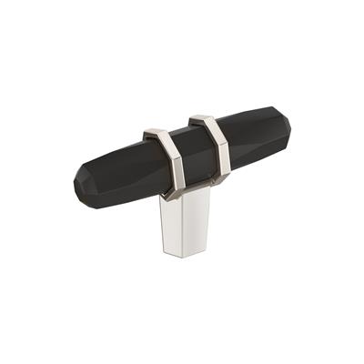 Amerock London 2-1/2 Inch Cabinet Knob Black Bronze/Polished Nickel