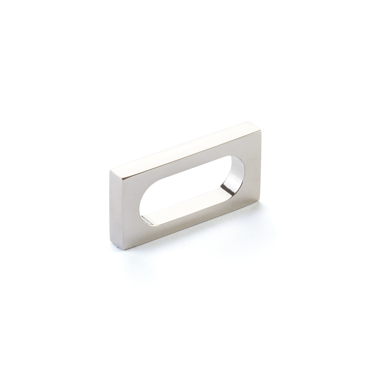 Cafe, Pull, Modern Oval Slot, Polished Nickel, 2 Inch cc