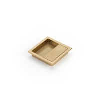 Schaub Modo Half Recessed Pull 3 7/8 inch cc Signature Satin Brass