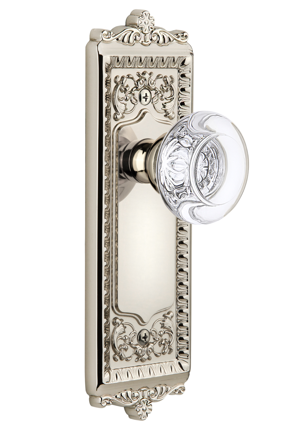 Grandeur Windsor Plate with Bordeaux Clear Knob