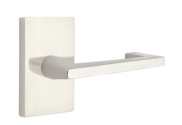 Emtek Argos Lever Handle with Modern Rectangular Rosette