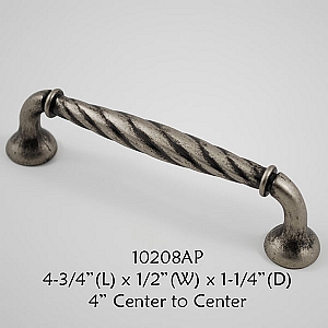 Residential Essentials 10208 Cabinet Pull in Aged Pewter