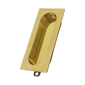 Deltana Solid Brass Rectangle 3 1/8 x 15/16 Inch Flush Pull