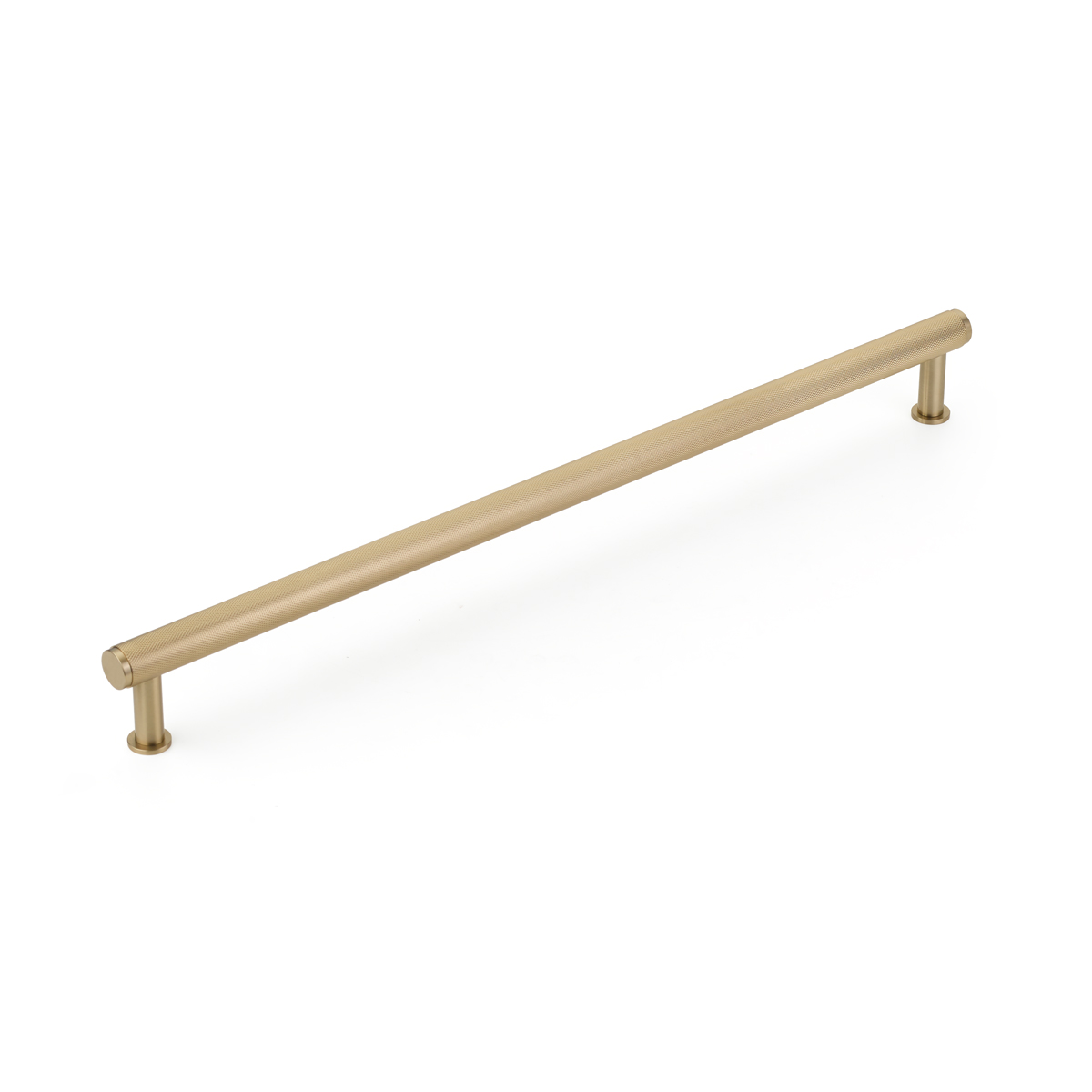 Schaub Pub House, 18 Inch cc, Knurled Signature Satin Brass Appliance Pull