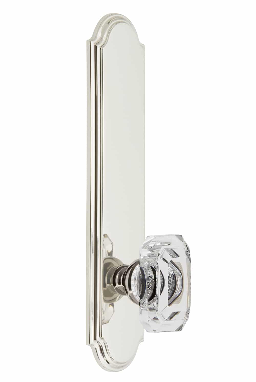 Grandeur Arc Tall Plate with Baguette Crystal Knob