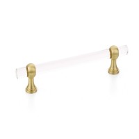 Schaub Lumiere Transitional Adjustable pull 6 inch cc Satin Brass
