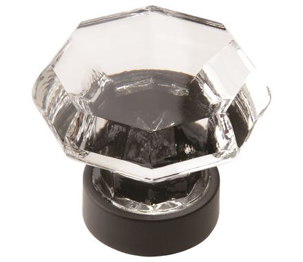 Amerock Traditional Classics 1 5/16 Inch Cabinet Knob Clear/Black Bronze
