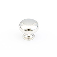Schaub Traditional Designs Round Knob, 1-1/4" diameter, Polished Nickel finish