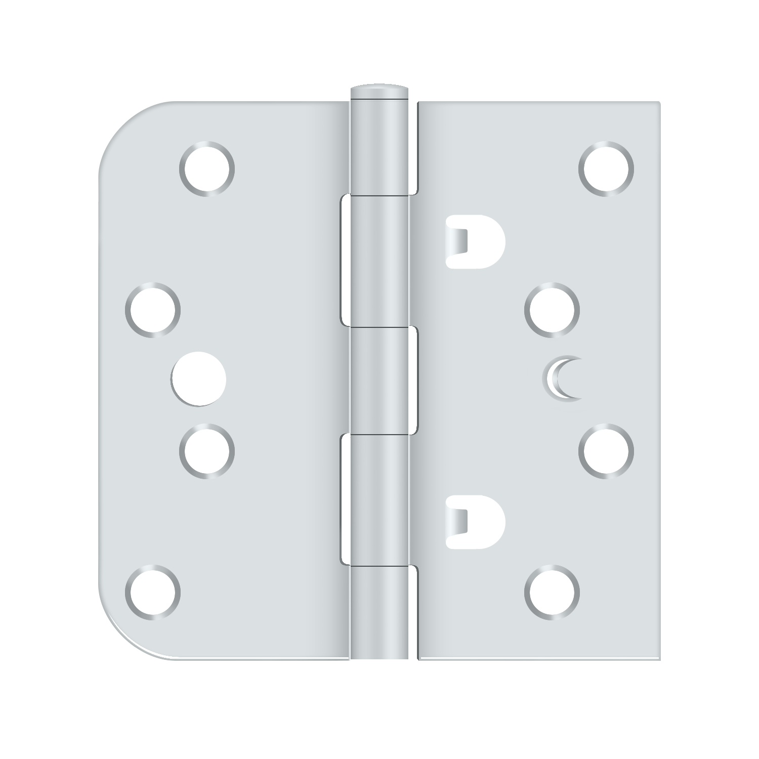 Deltana 4 Inch x 4 Inch 5/8 Inch Right Hand Square Hinge, Prime Coat White