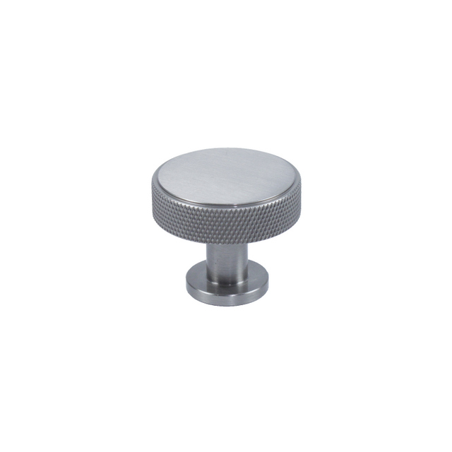 Century Diamond Knurling 35mm Round Knob in Satin Nickel
