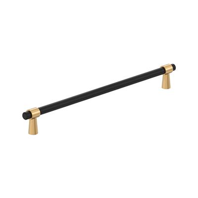 Amerock Mergence 8-13/16 Inch cc Cabinet Pull Matte Black/Champagne Bronze