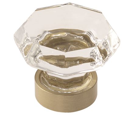 Amerock Traditional Classics 1 5/16 Inch Cabinet Knob Clear/Golden Champagne