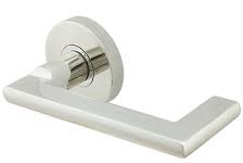 Inox 244 Twilight Lever Handle with Round Rosette