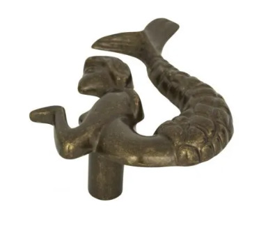 Atlas Homewares Mermaid Knob Right 2 1/2 Inch Burnished Bronze