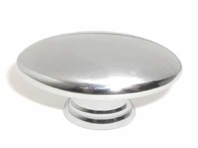 Top Knobs M380 Nouveau Oval 1 1/2 Inch Cabinet Knob Polished Chrome