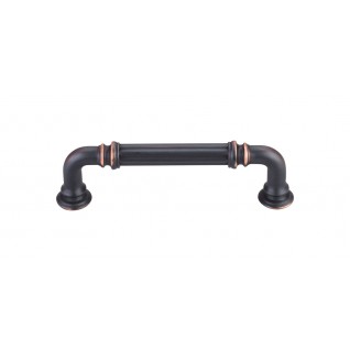 Top Knobs Chareua TK322UM Reeded Pull 3 3/4 Inch CC Umbrio