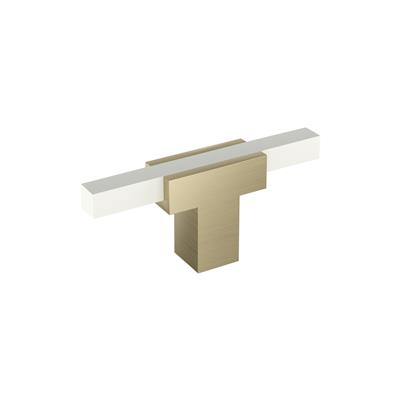 Amerock Urbanite 2-3/4 Inch Cabinet Knob Golden Champagne/White