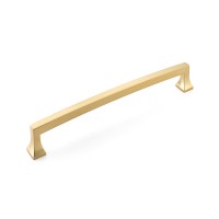 Schaub Menlo Park Arched Appliance Pull 15 inch cc Signature Satin Brass
