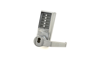 Kaba Simplex RR8146S26D Right Hand Reverse Mechanical Pushbutton Lever Mortise Combination Entry Passage Lockout with Key Override Schlage Prep Satin Chrome Finish