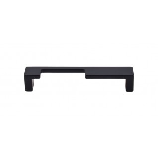 Top Knobs TK256BLK Sanctuary II Modern Metro Notch Pull A 5 Inch CC Flat Black
