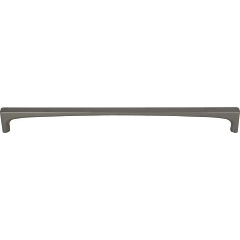 Top Knobs TK1017AG Riverside Pull 12 Inch CC Ash Gray