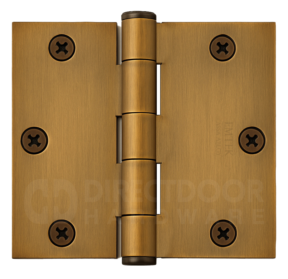 Emtek 3.5 Inch Heavy Duty Door Hinges with Square Corners (pair)