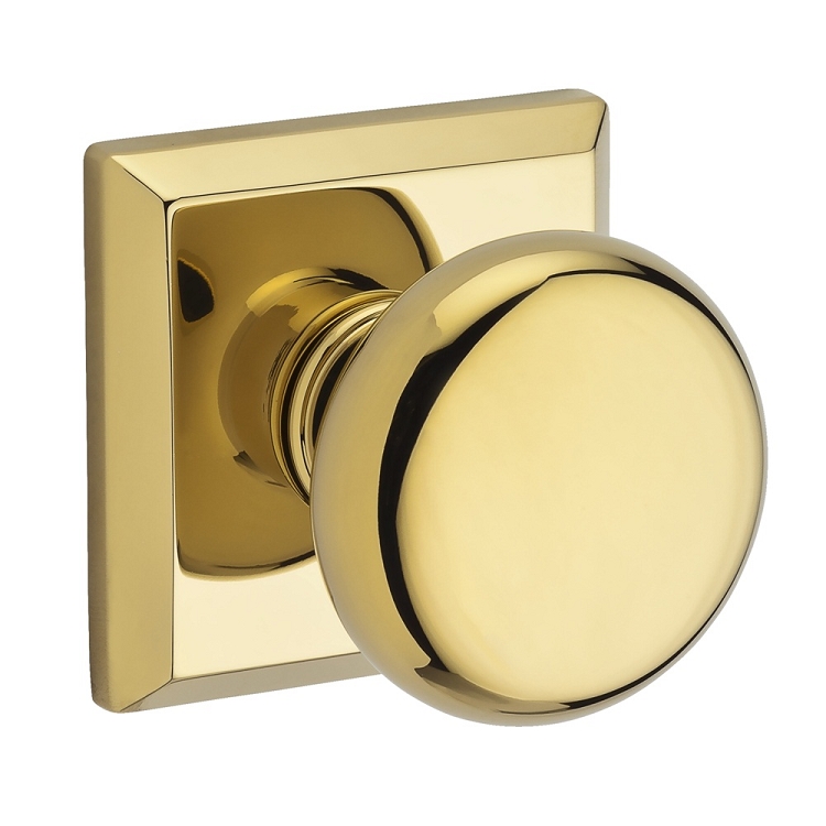 Baldwin Reserve Series Round Knob with Traditional Square Rosette