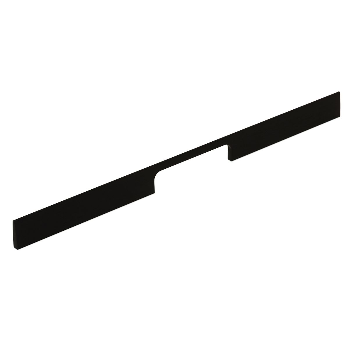 Mid Century Line 160mm and 768mm CC Drawer Pull in Brushed Black