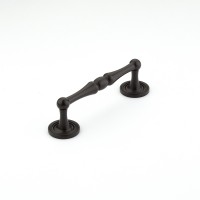 Schaub Atherton 4 inch CC Cabinet Pull with Knurled Footplate in Oil Rubbed Bronze