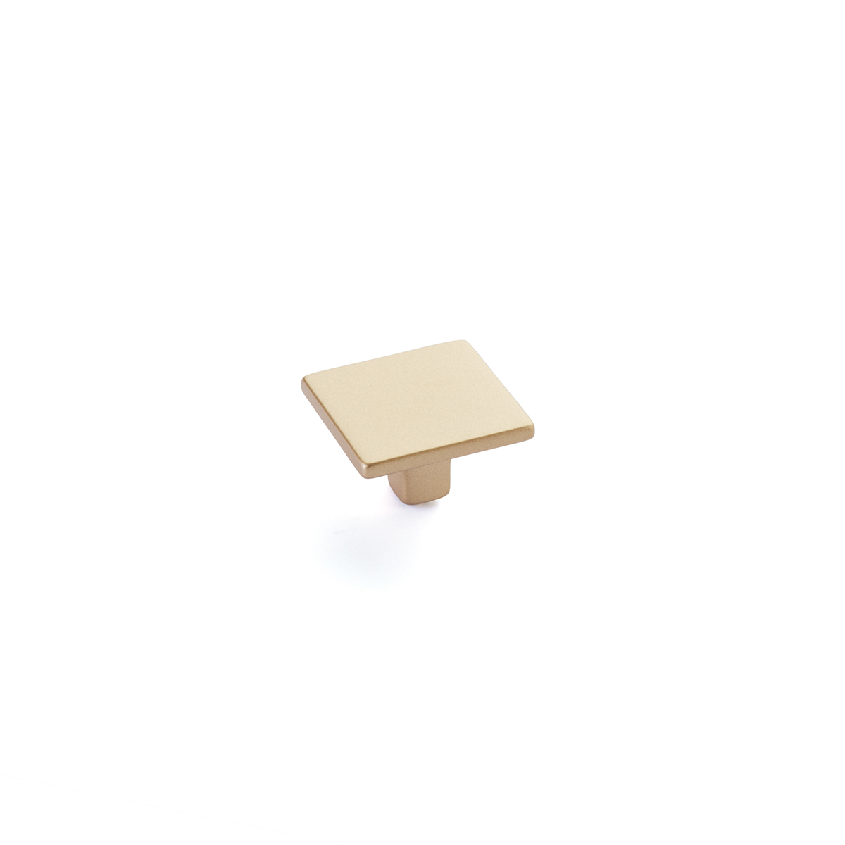 Armadio, Square Knob, 1-3/8 Inch diameter, Signature Satin Brass finish
