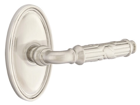 Emtek Ribbon & Reed Lever with Oval Rosette