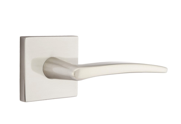 Emtek Poseidon Lever Handle with Square Rosette