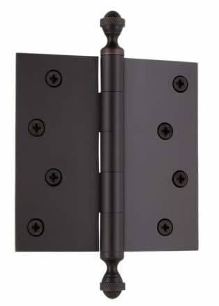 Grandeur 4 inch Acorn Tip Hinge with Square Corners